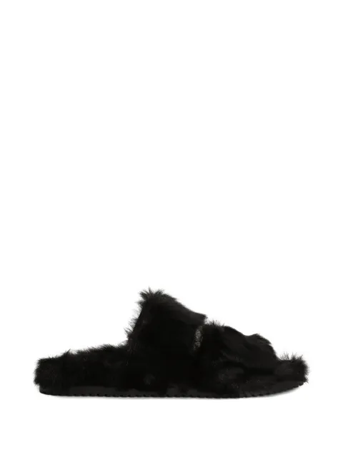 Dolce & Gabbana fur sandals