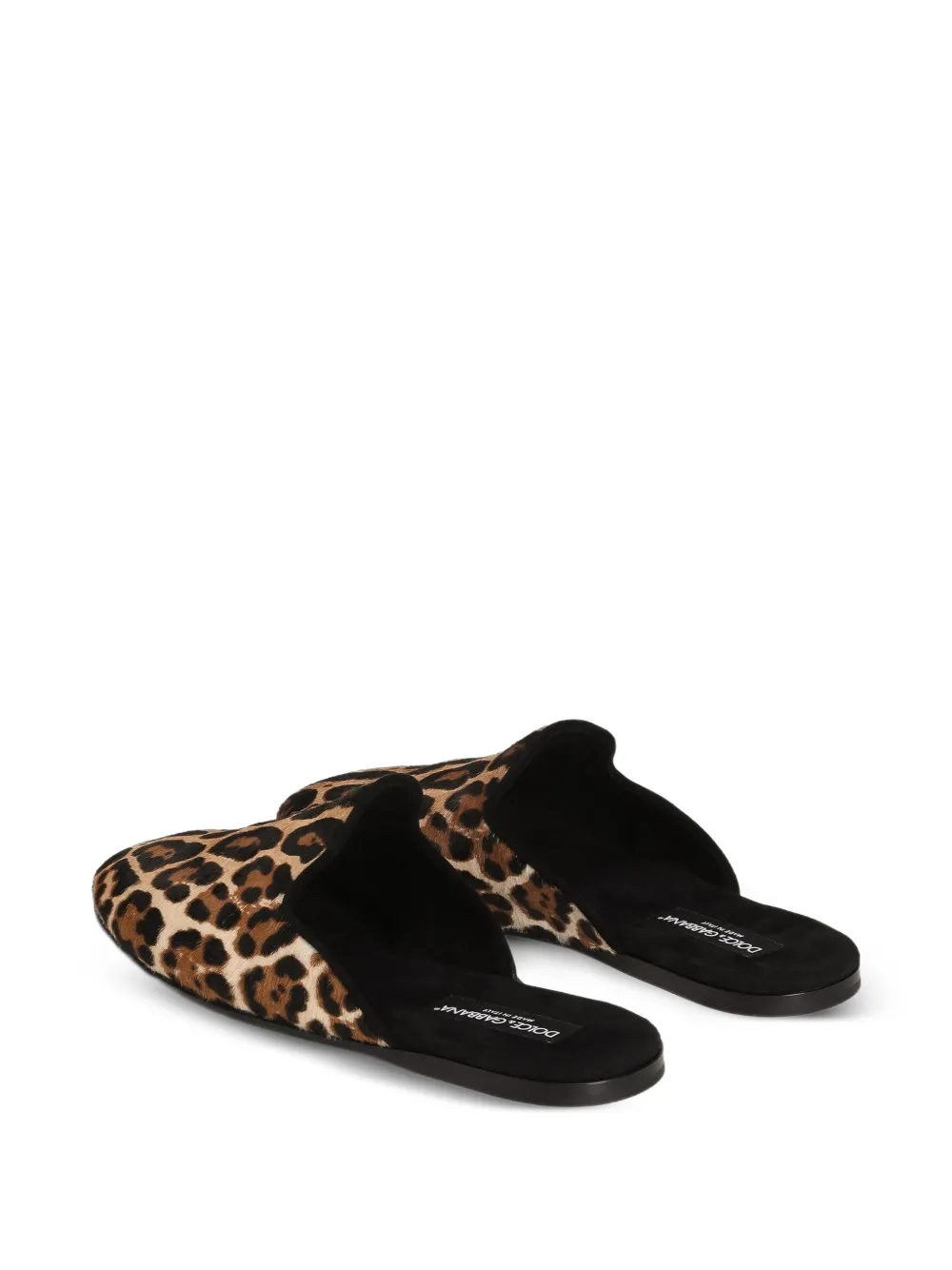 Dolce & Gabbana Slippers met luipaardprint Bruin