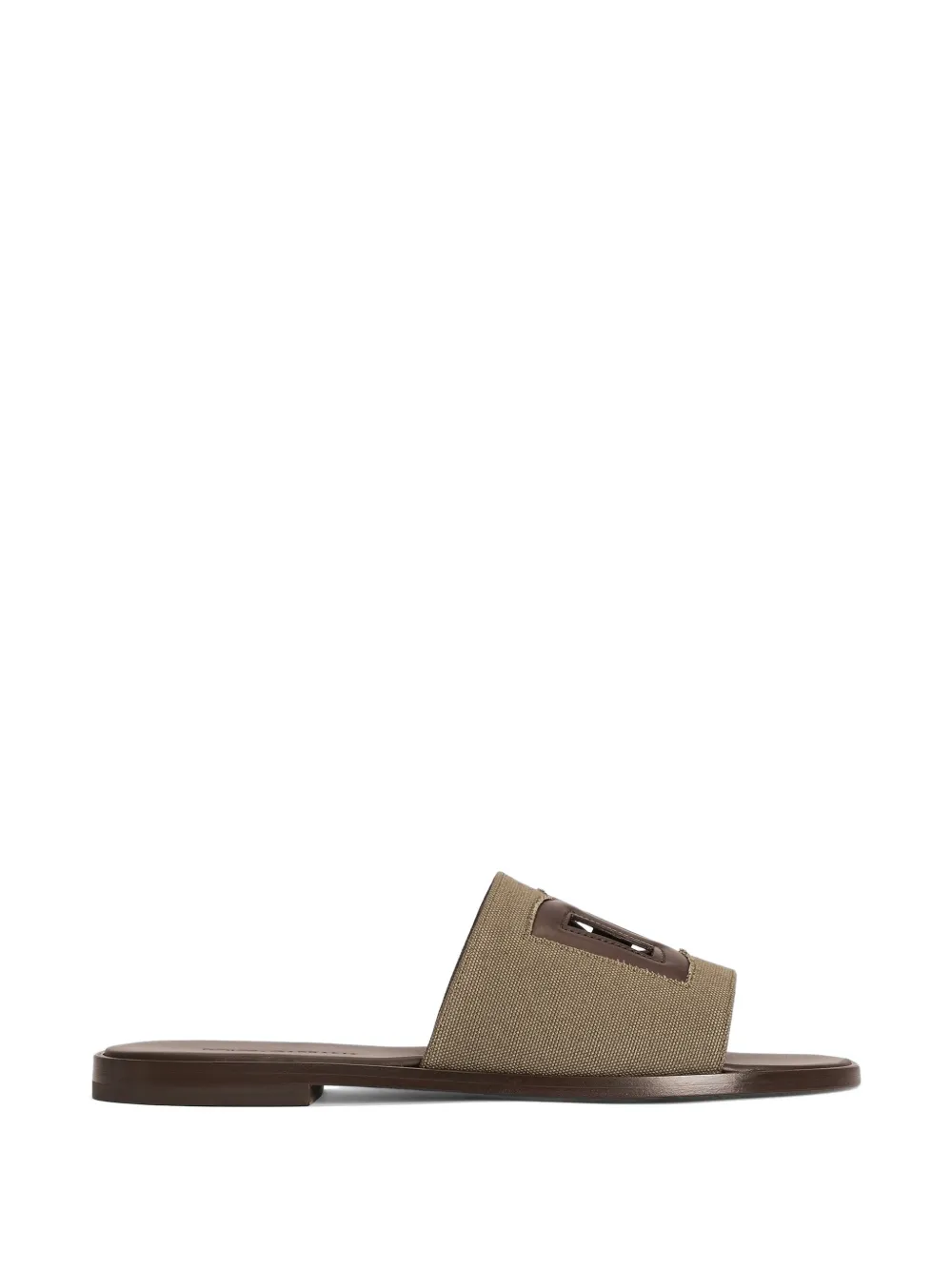 Dolce & Gabbana DG light linen canvas sandals - Verde