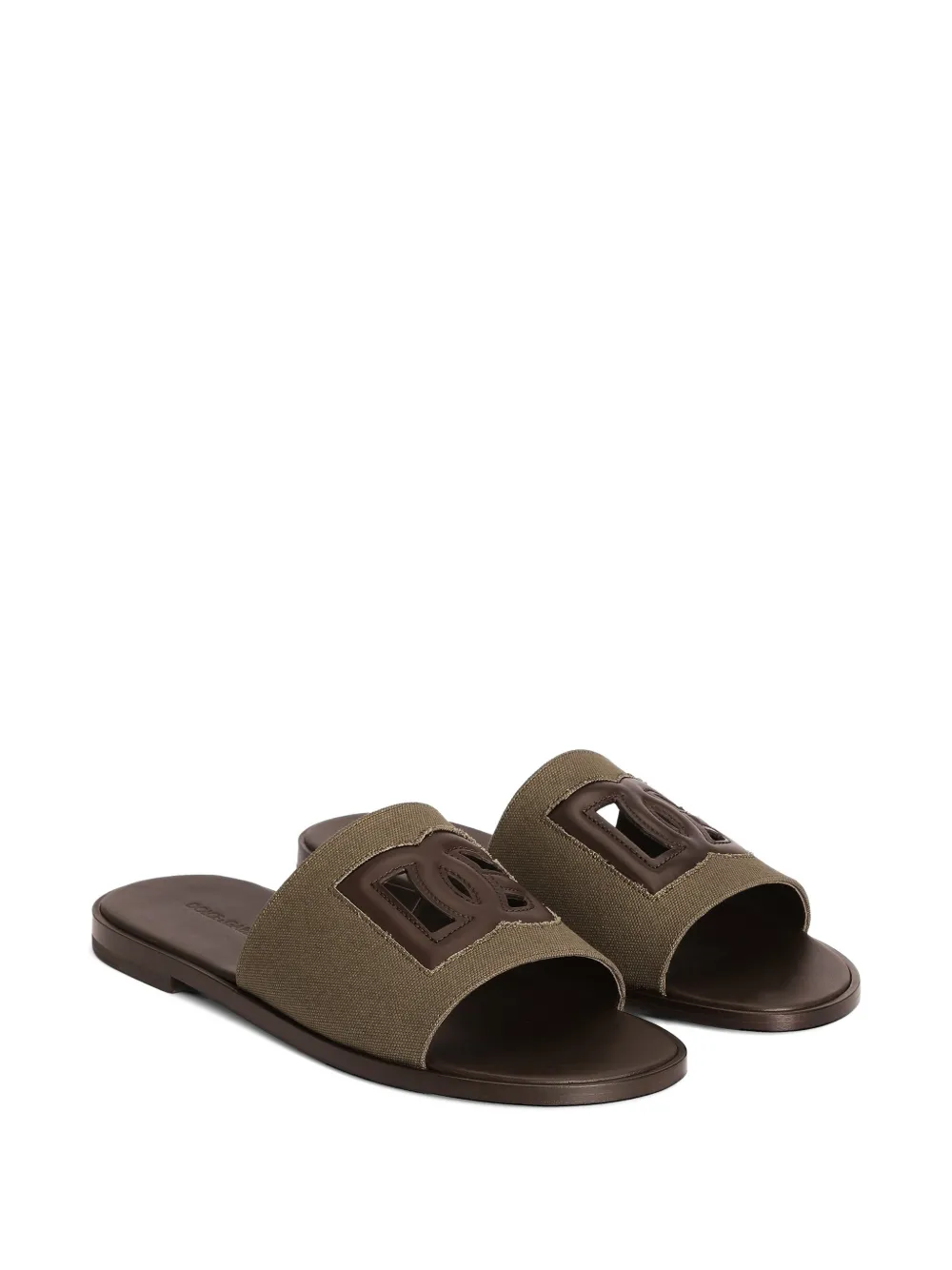 Dolce & Gabbana DG Light linnen canvas sandalen Groen