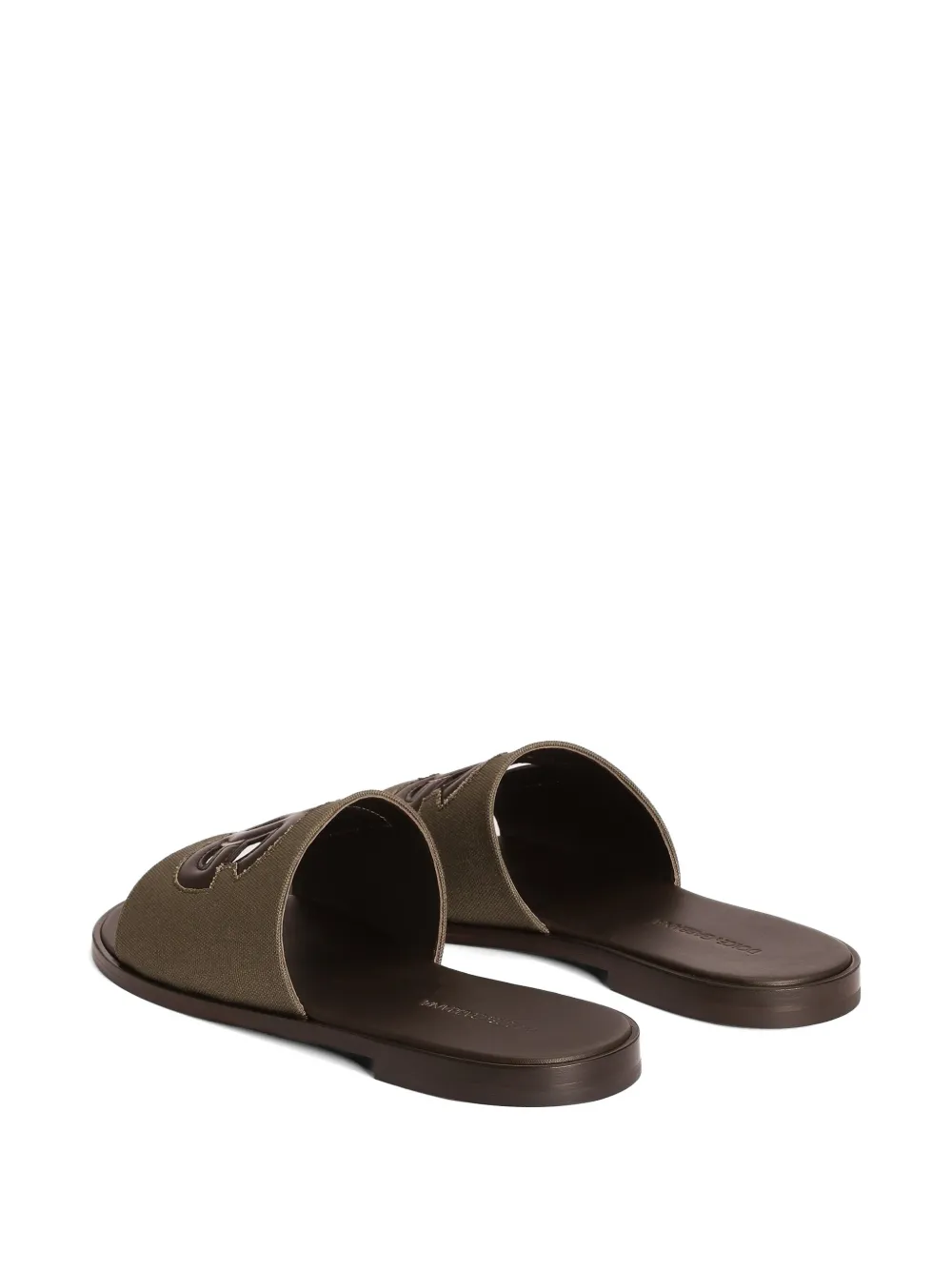 Dolce & Gabbana DG Light linnen canvas sandalen Groen