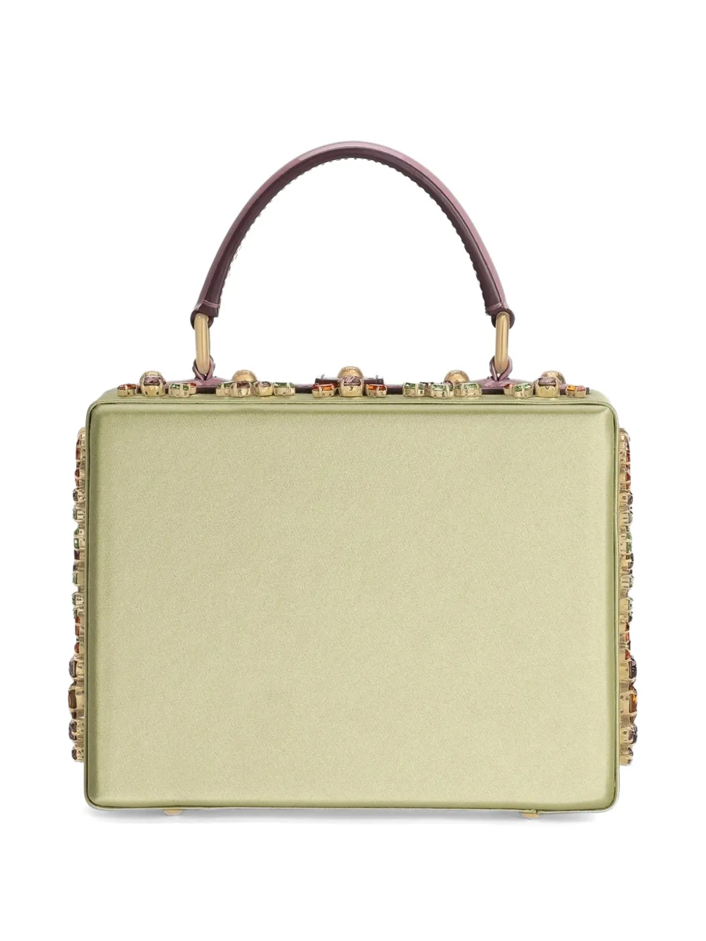 Dolce & Gabbana Dolce Box satijn en lakleren handtas Groen