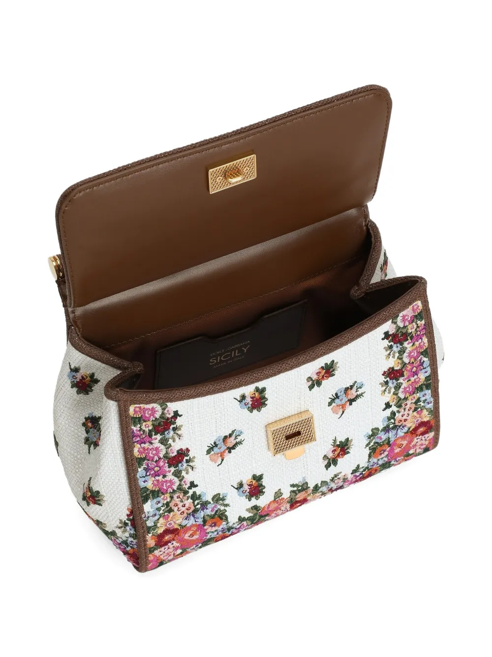 Dolce & Gabbana Sicily medium schoudertas Wit