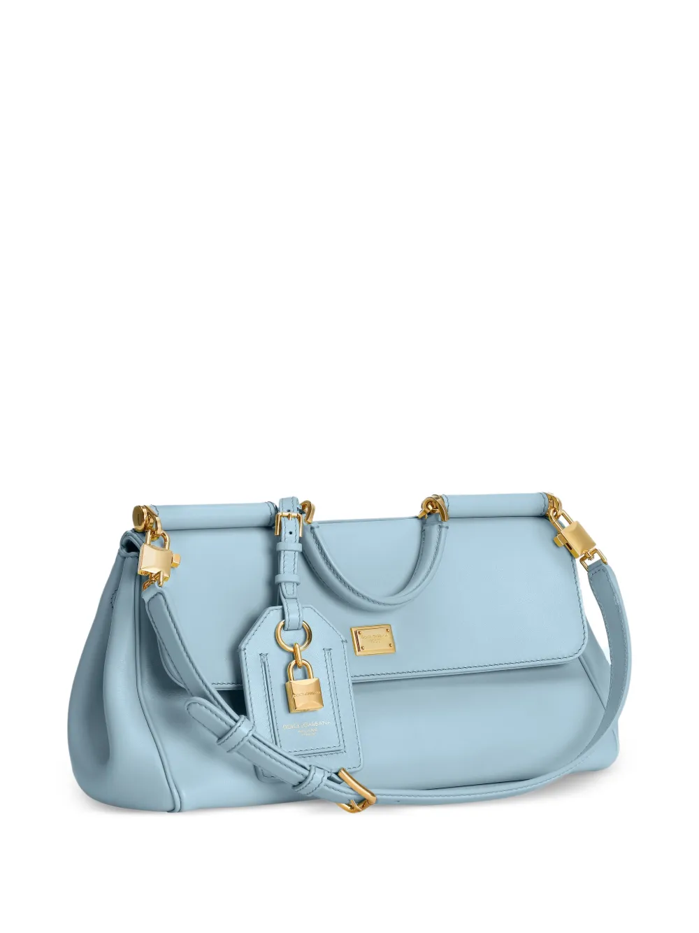 Dolce & Gabbana Medium My Sicily kalfsleren handtas Blauw