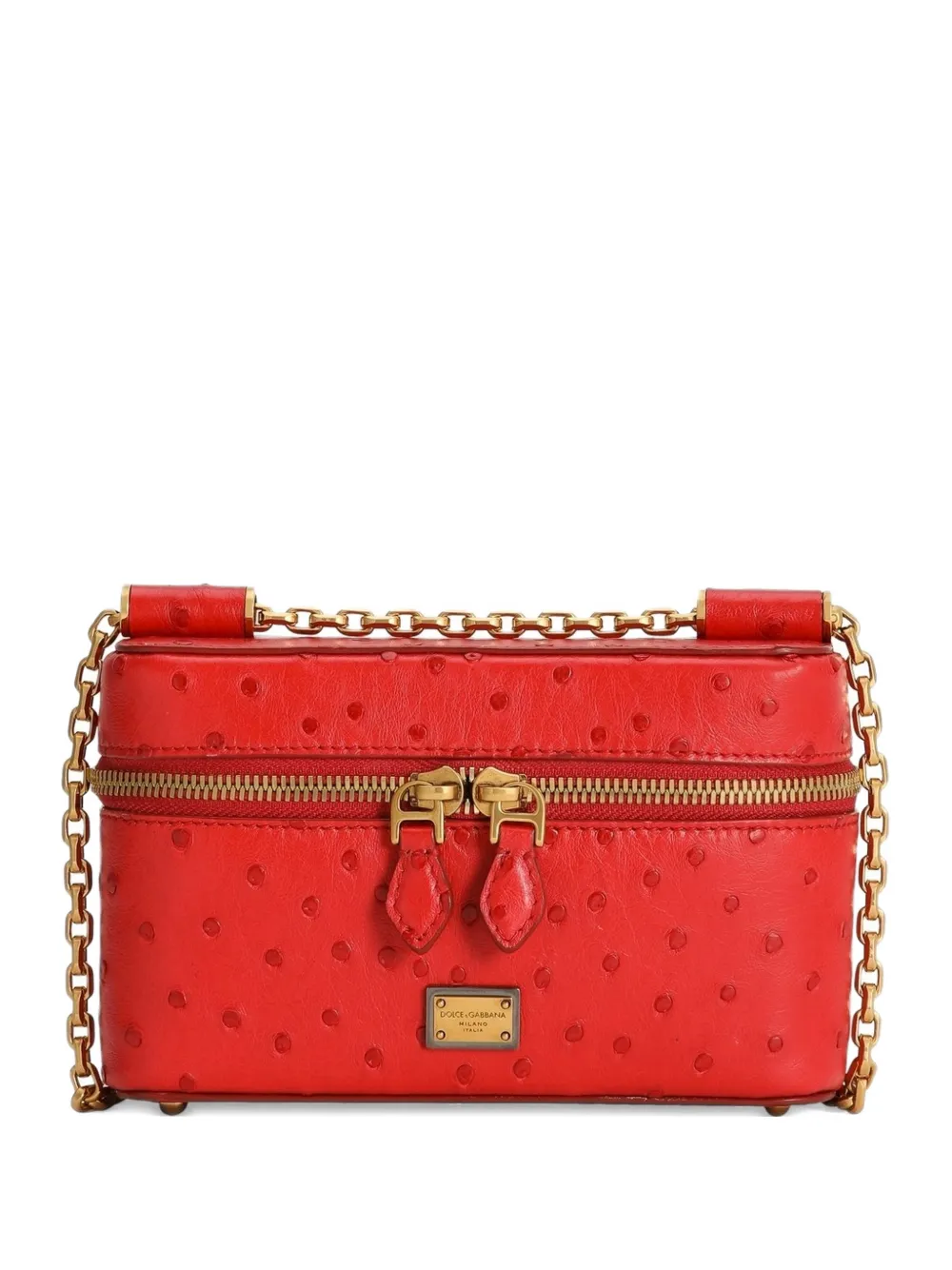 Dolce & Gabbana Borsa a spalla con finitura in rilievo - Rosso