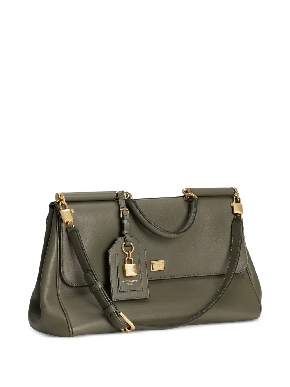  Dolce & Gabbana Maxi My Sicily Padlock Top-handle Tote Bag - Green 