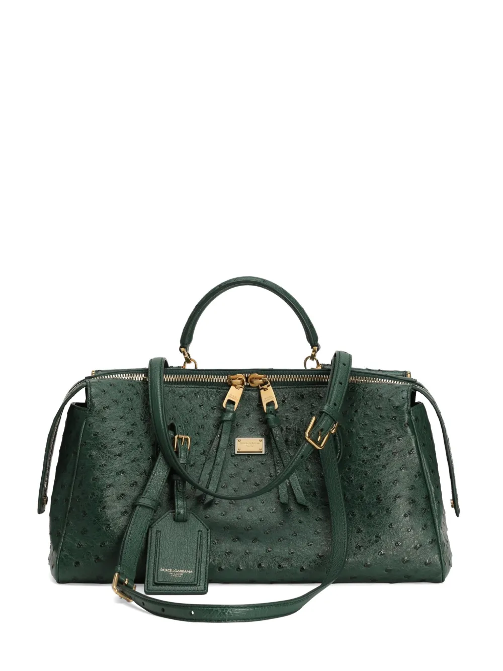 Dolce & Gabbana Vittoria ostrich leather handbag - Green