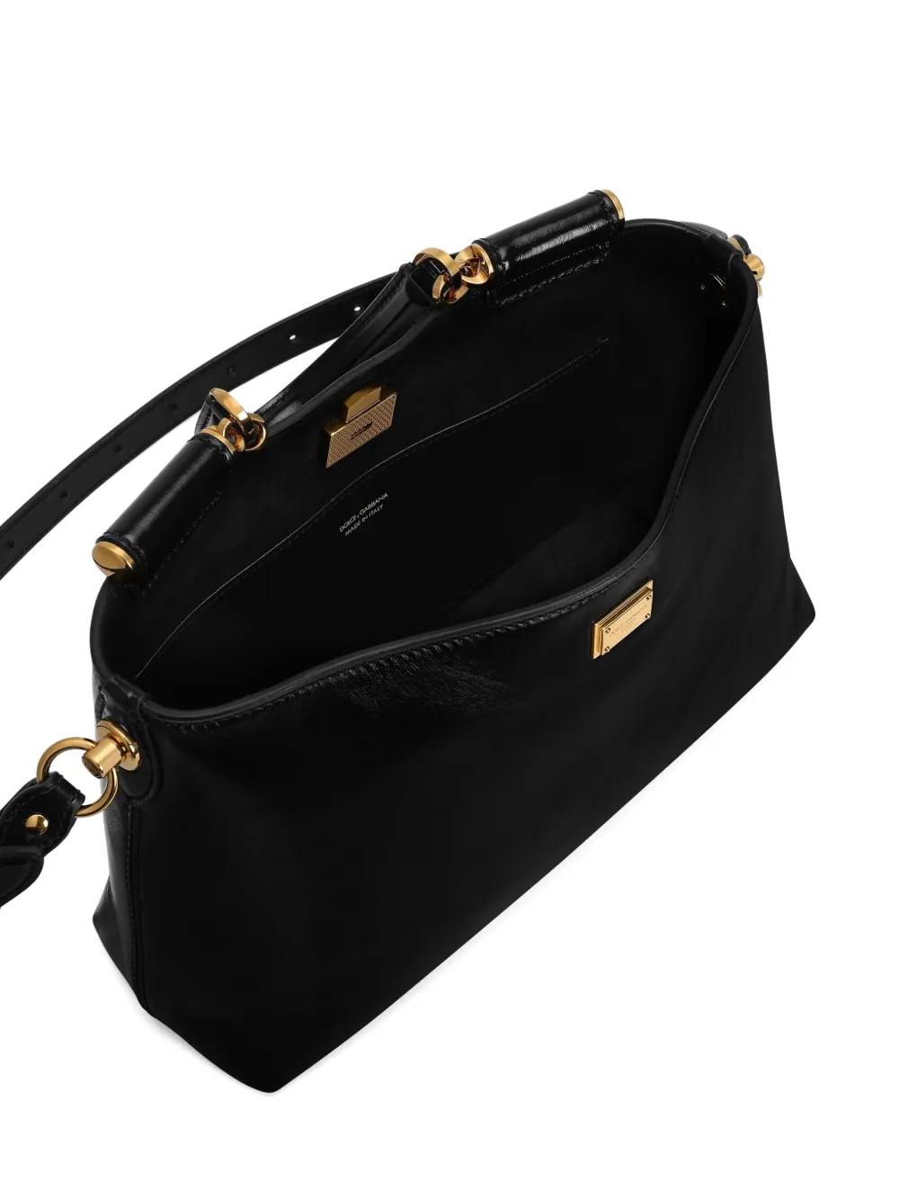 Dolce & Gabbana Vittoria medium kalfsleren handtas Zwart