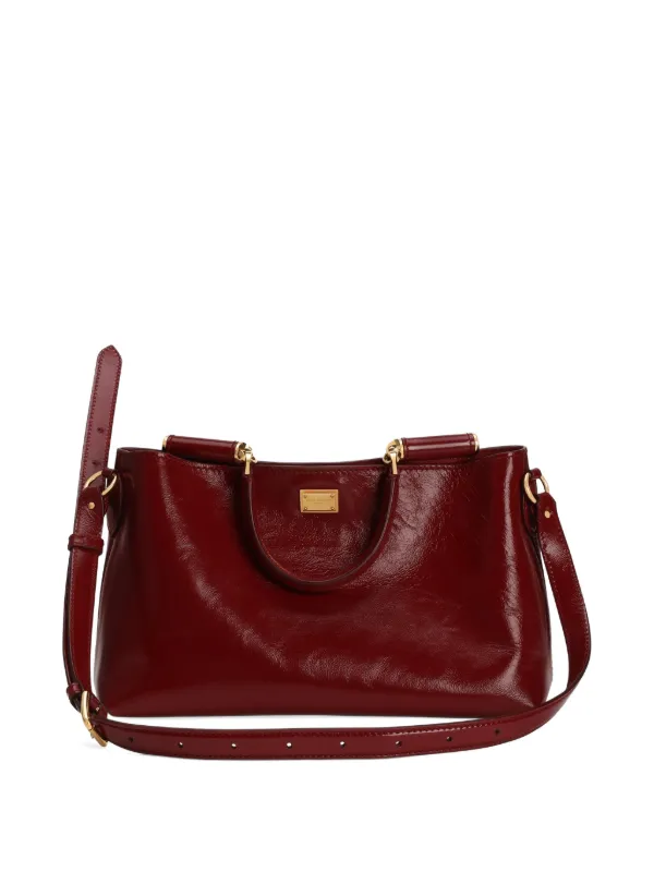 Dolce & Gabbana Vittoria レザーハンドバッグ M | レッド | FARFETCH JP