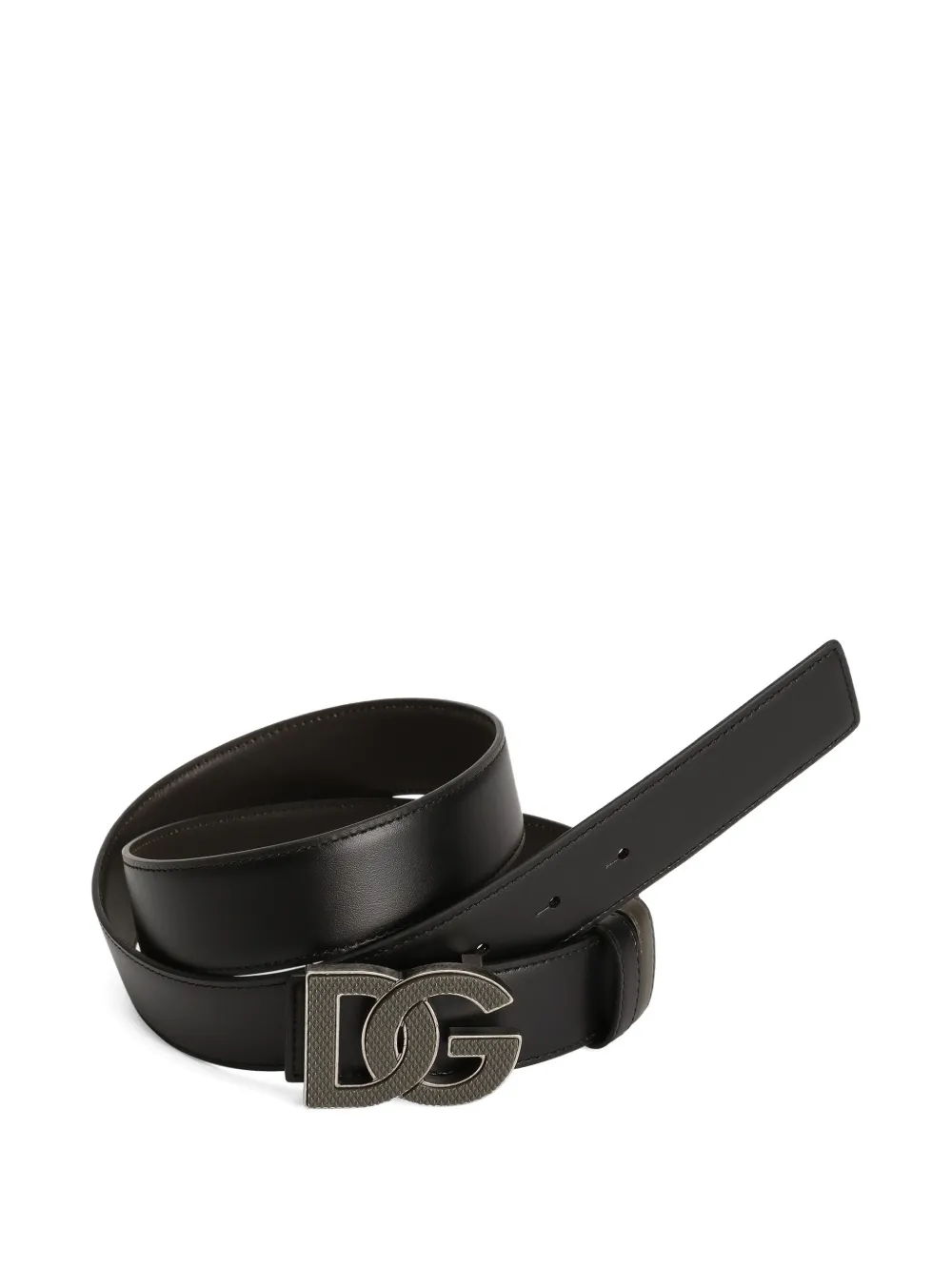 Dolce & Gabbana Riem met DG-gesp - Zwart