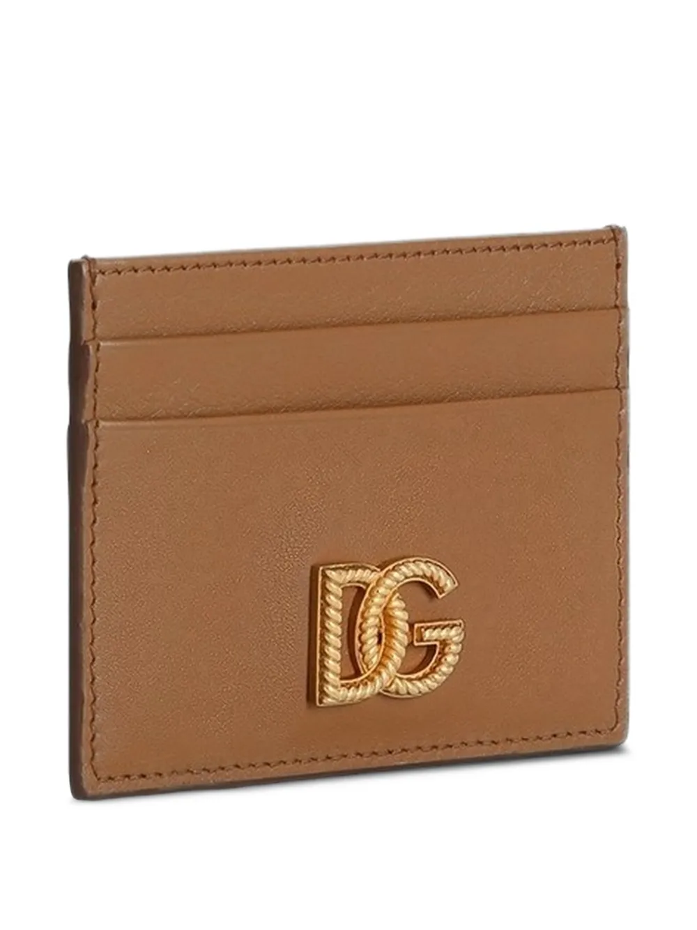 Dolce & Gabbana Pasjeshouder met geweven DC-logo Bruin