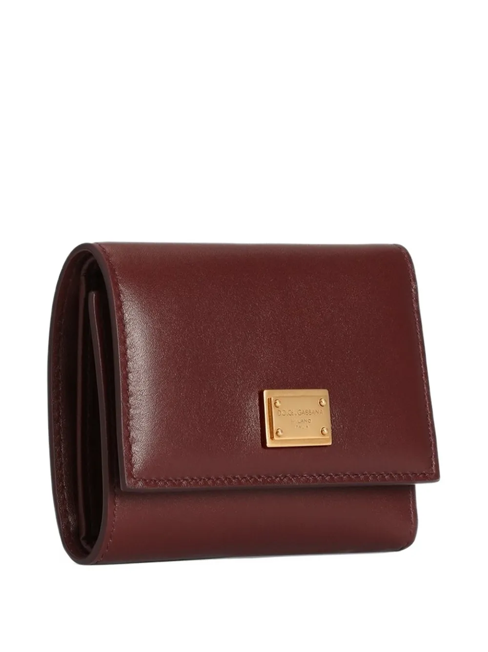 Dolce & Gabbana Logo-plaque Wallet In Brown