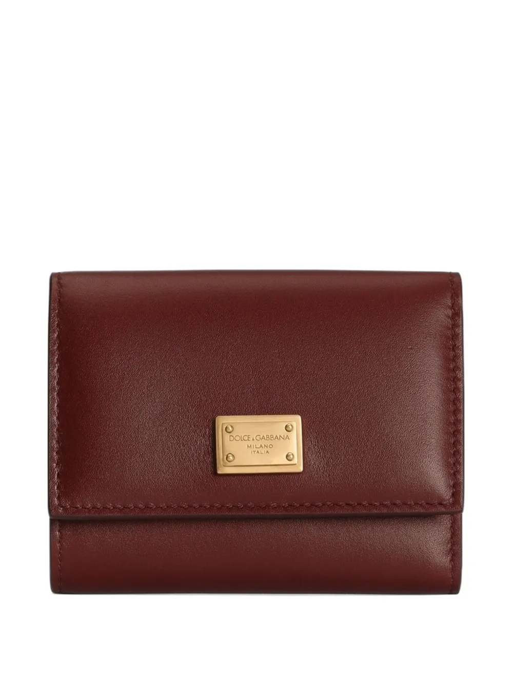 Dolce & Gabbana Logo-plaque Wallet In Brown