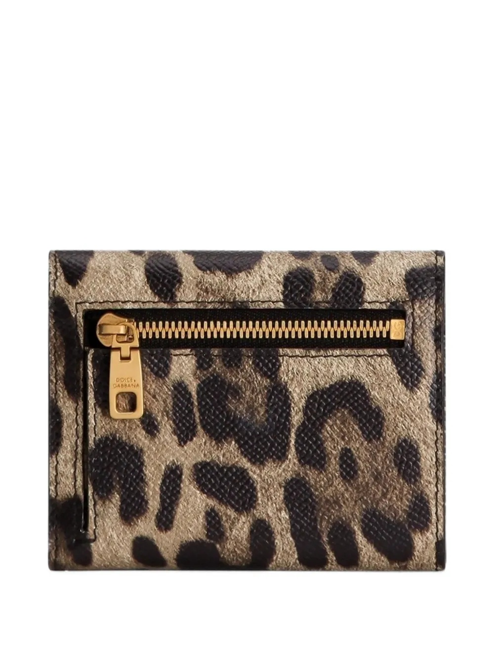 Dolce & Gabbana Leopard-print Zip Wallet In Multi