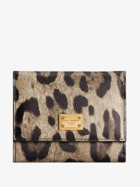 Dolce & Gabbana leopard-print zip wallet