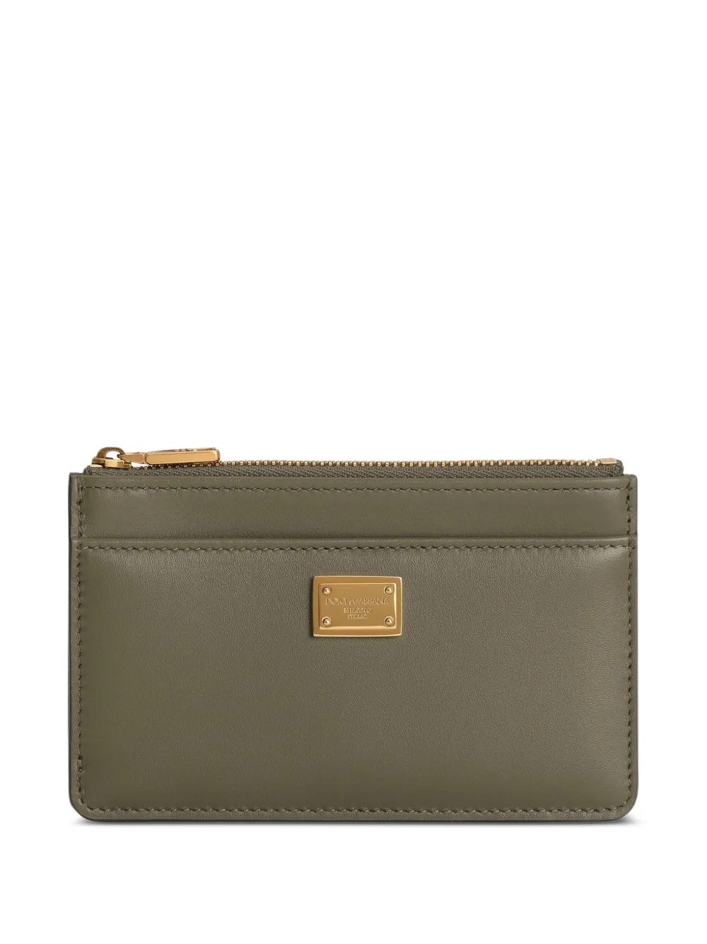Dolce & Gabbana logo-plaque wallet - Verde
