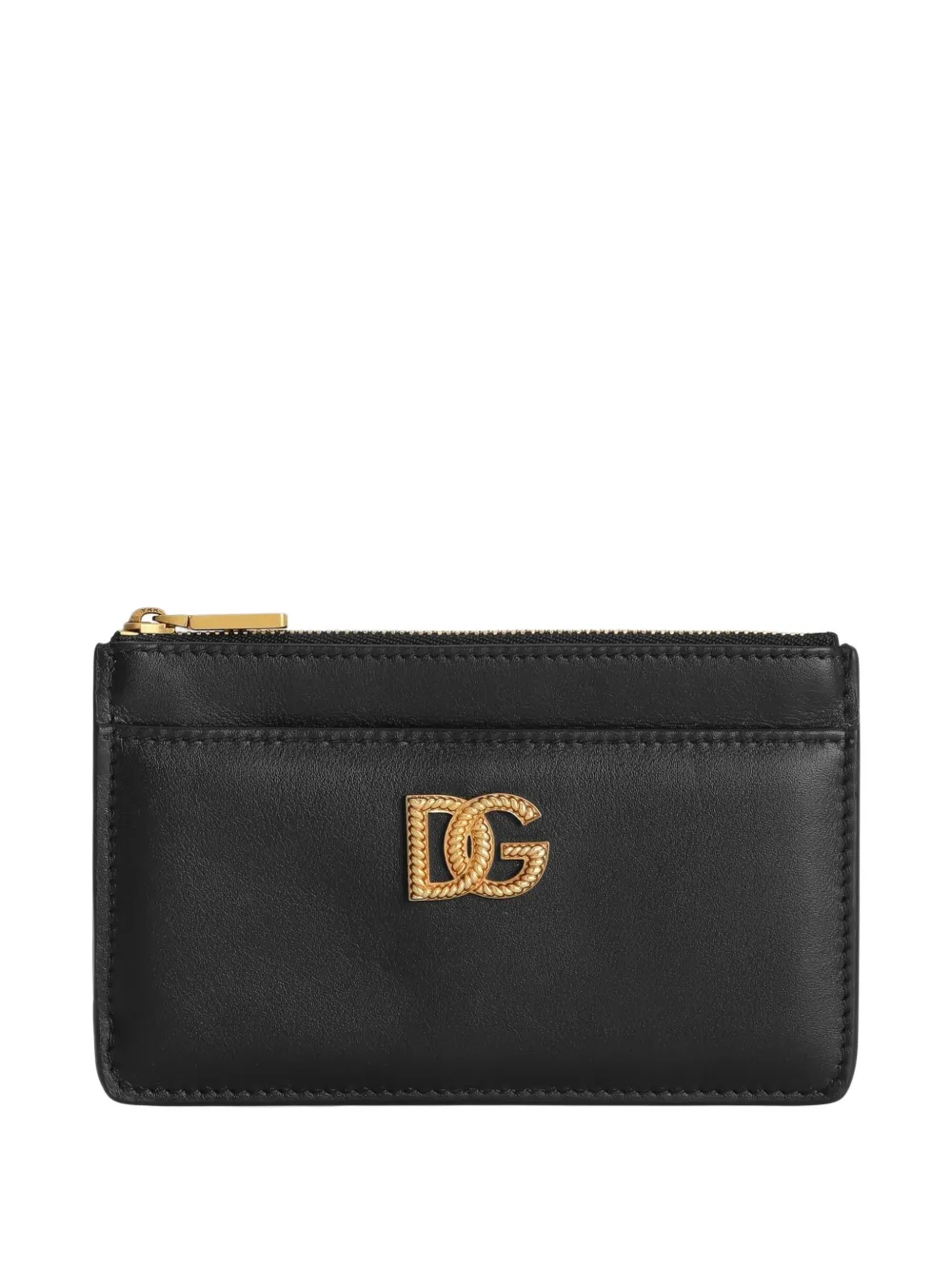 Dolce & Gabbana logo-plaque zip wallet - Nero