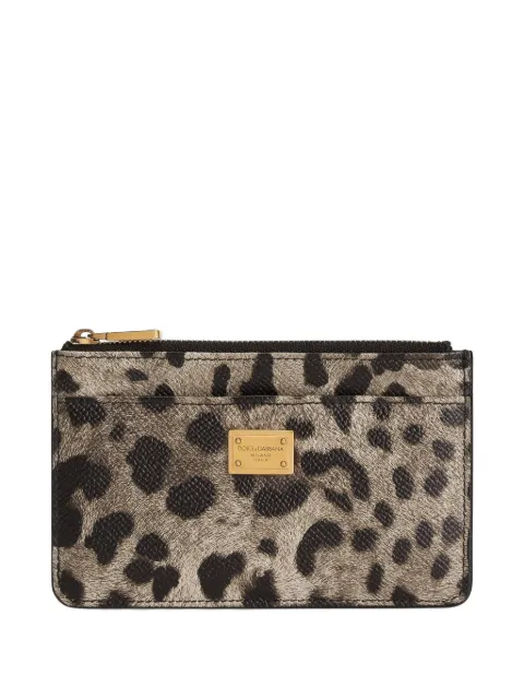 Dolce & Gabbana leopard-print plaque wallet