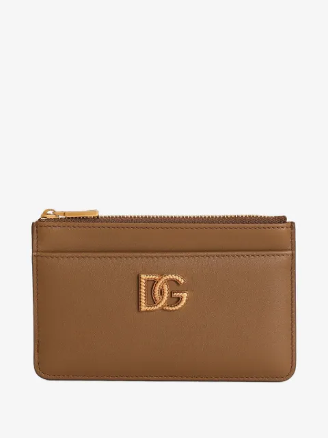 Dolce & Gabbana porte-cartes en cuir de veau à logo DG