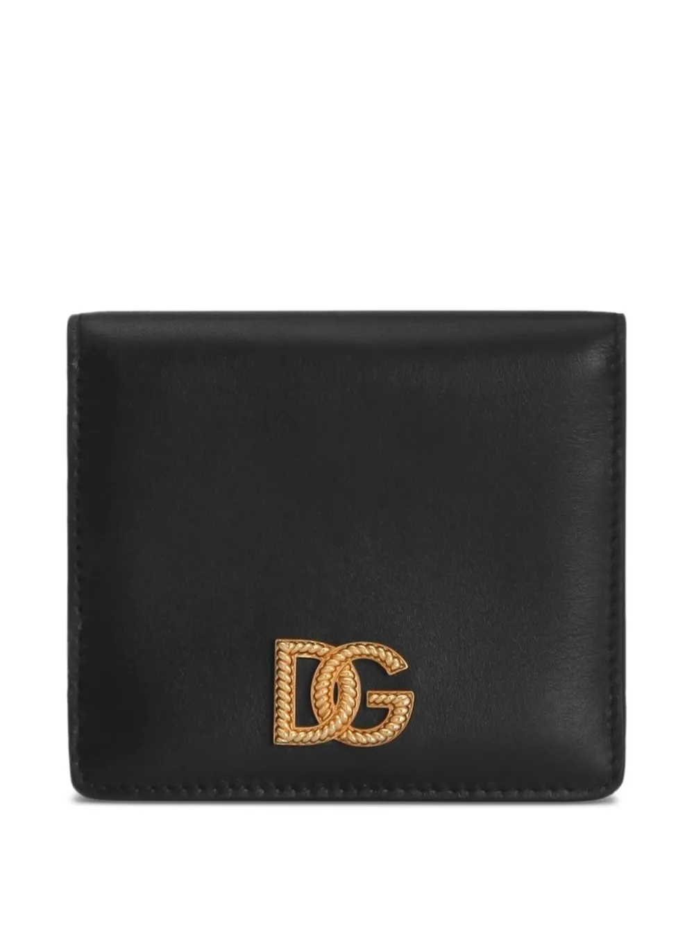 Dolce & Gabbana logo-plaque zip wallet - Nero