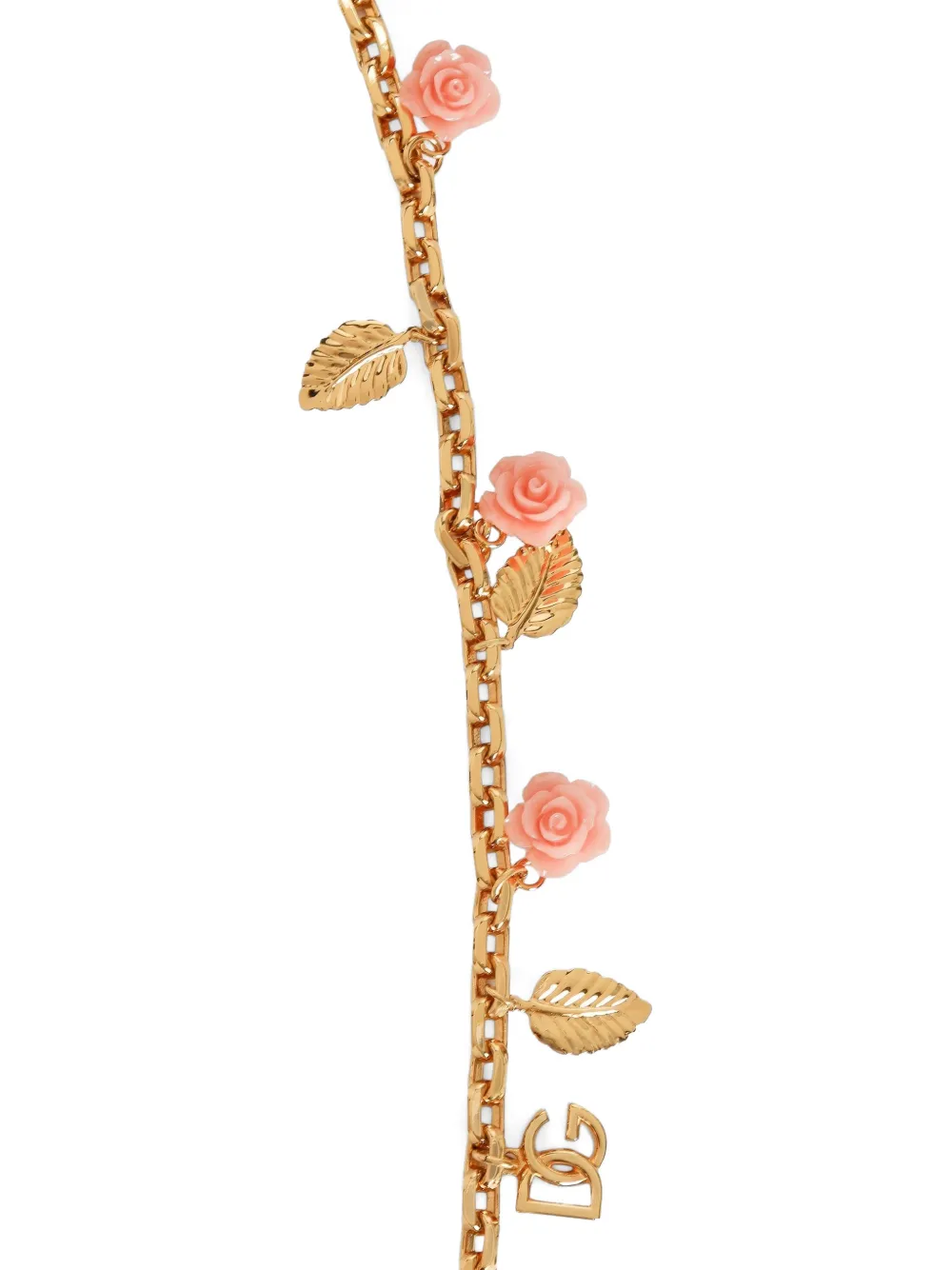 Dolce & Gabbana Metalen schouderriem met rozen Goud