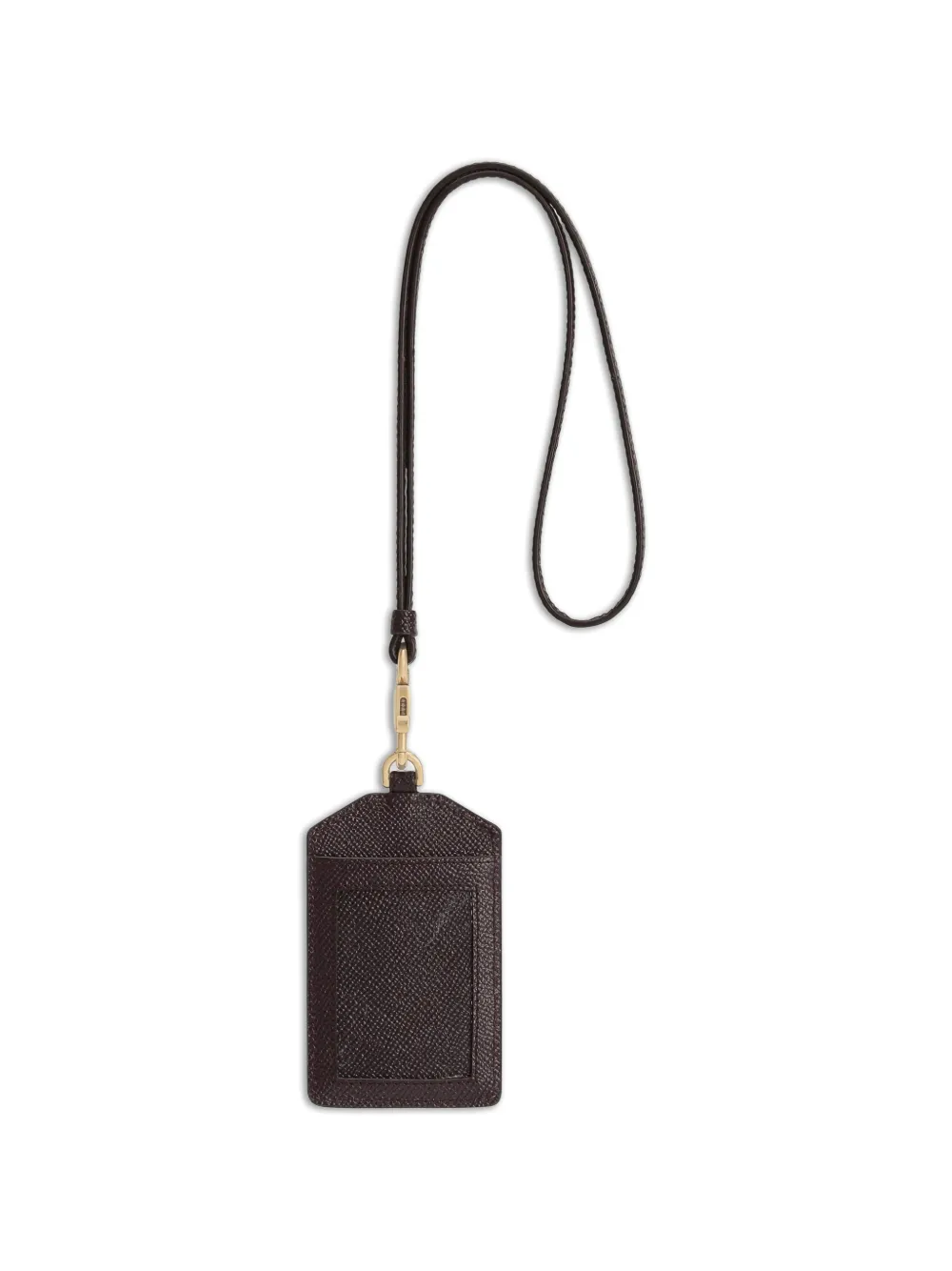 Dolce & Gabbana Dauphine kalfsleren sleutelhanger met plaat Rood