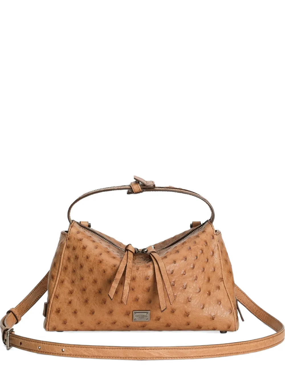 Dolce & Gabbana Vittoria textured shoulder bag - Braun