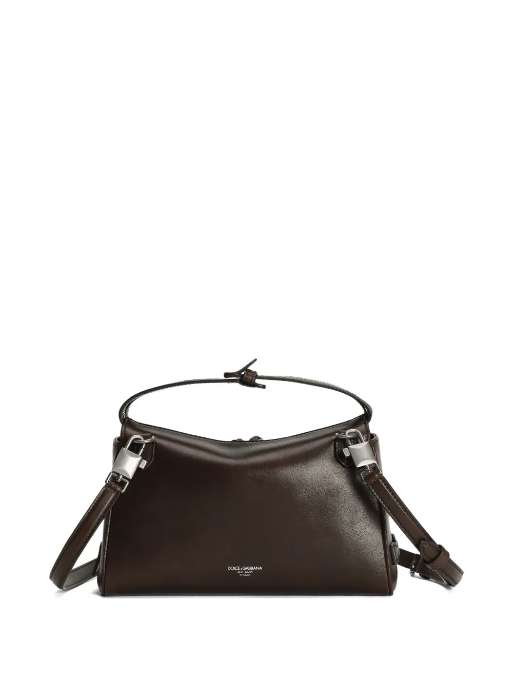 Dolce & Gabbana logo-plaque shoulder bag - Bruin