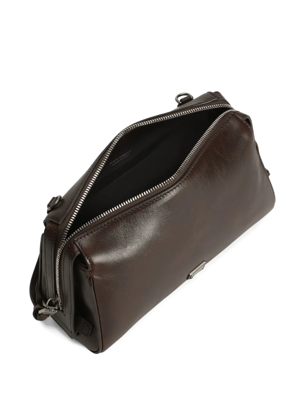 Dolce & Gabbana Vittoria Tempesta leren schoudertas Bruin