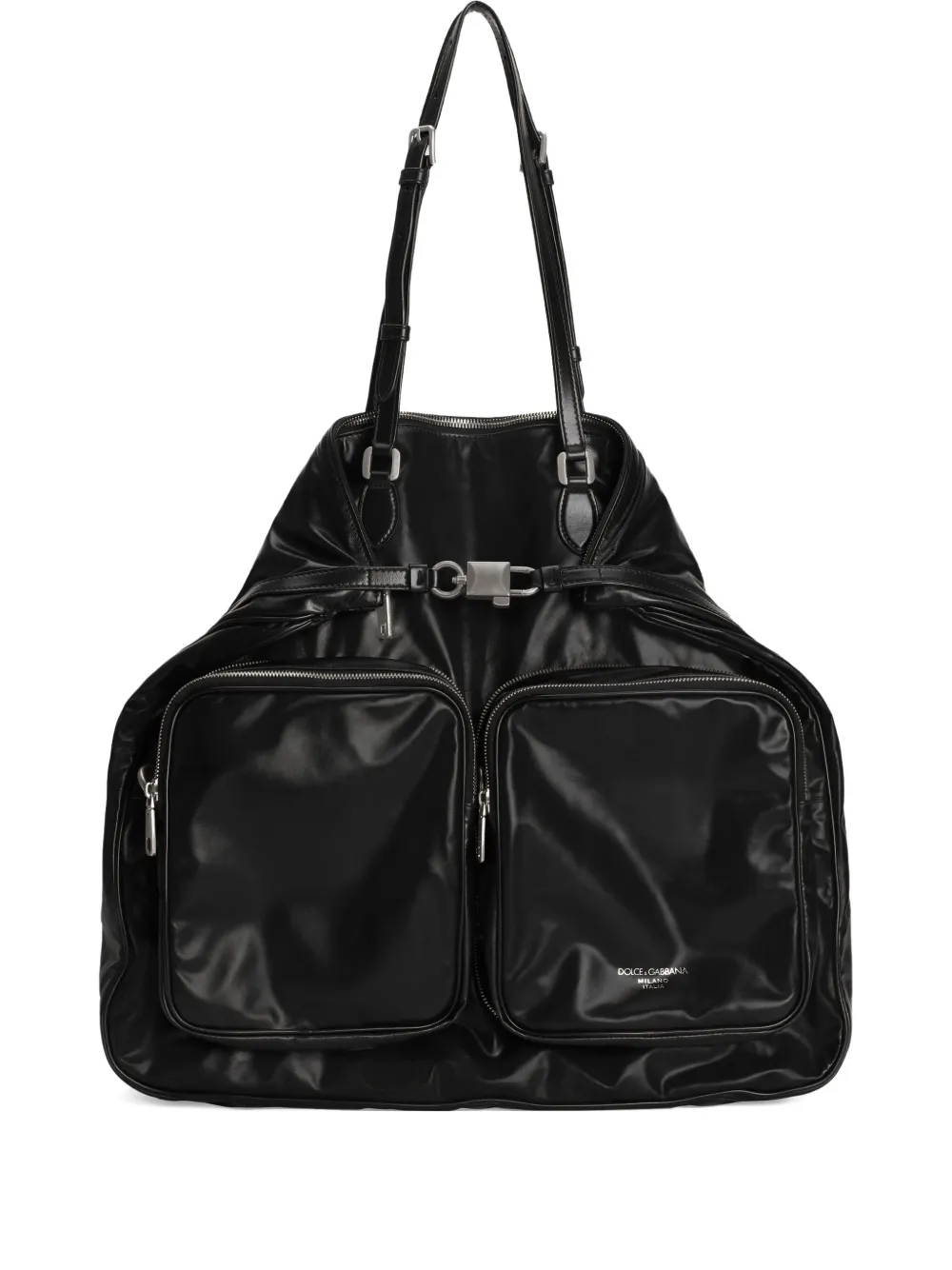 Dolce & Gabbana Borsa a spalla con zip - Nero