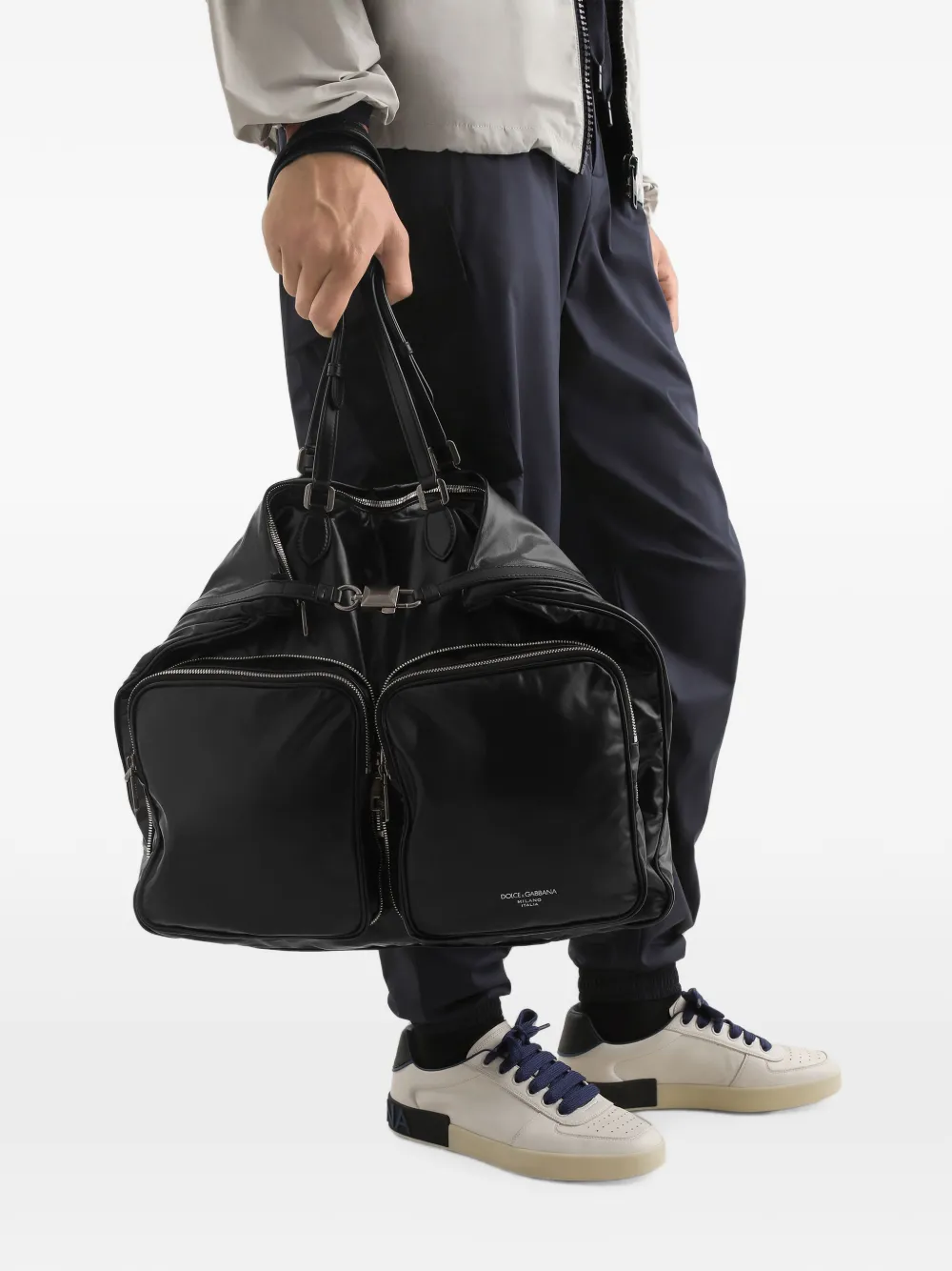 Dolce & Gabbana Schoudertas met rits en zak Zwart