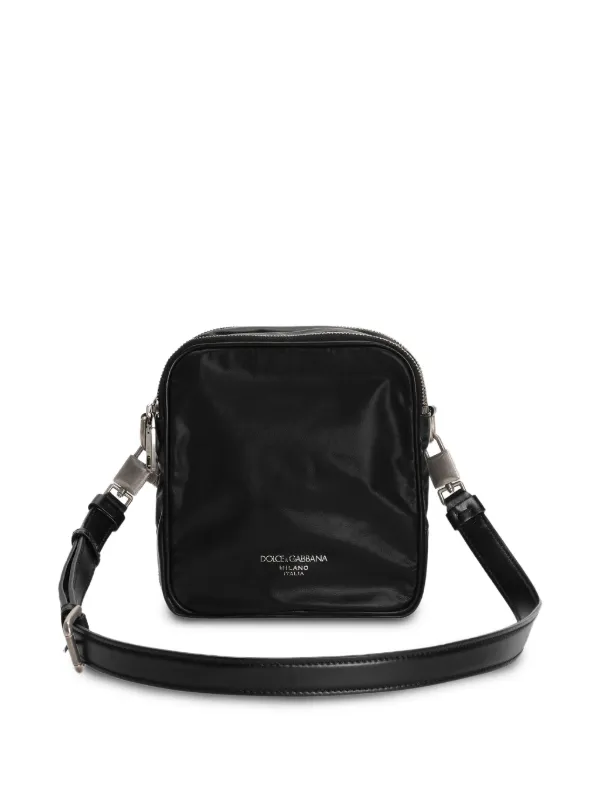 ✨希少✨ドルガバ　メッセンジ ャーバッグ ショルダーバッグ ナイロン 黒　レザー Dolce & Gabbana レザー メッセンジャーバッグ | ブラック | FARFETCH JP