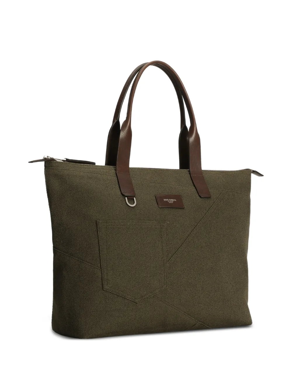 Dolce & Gabbana Adamo shopper met vlakken Groen