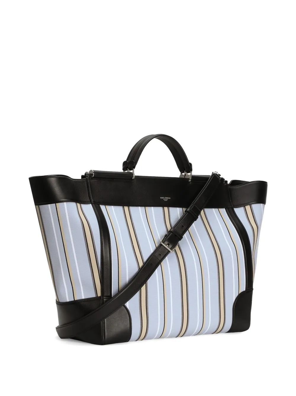 Dolce & Gabbana Sicily gestreepte handtas met jacquard Blauw