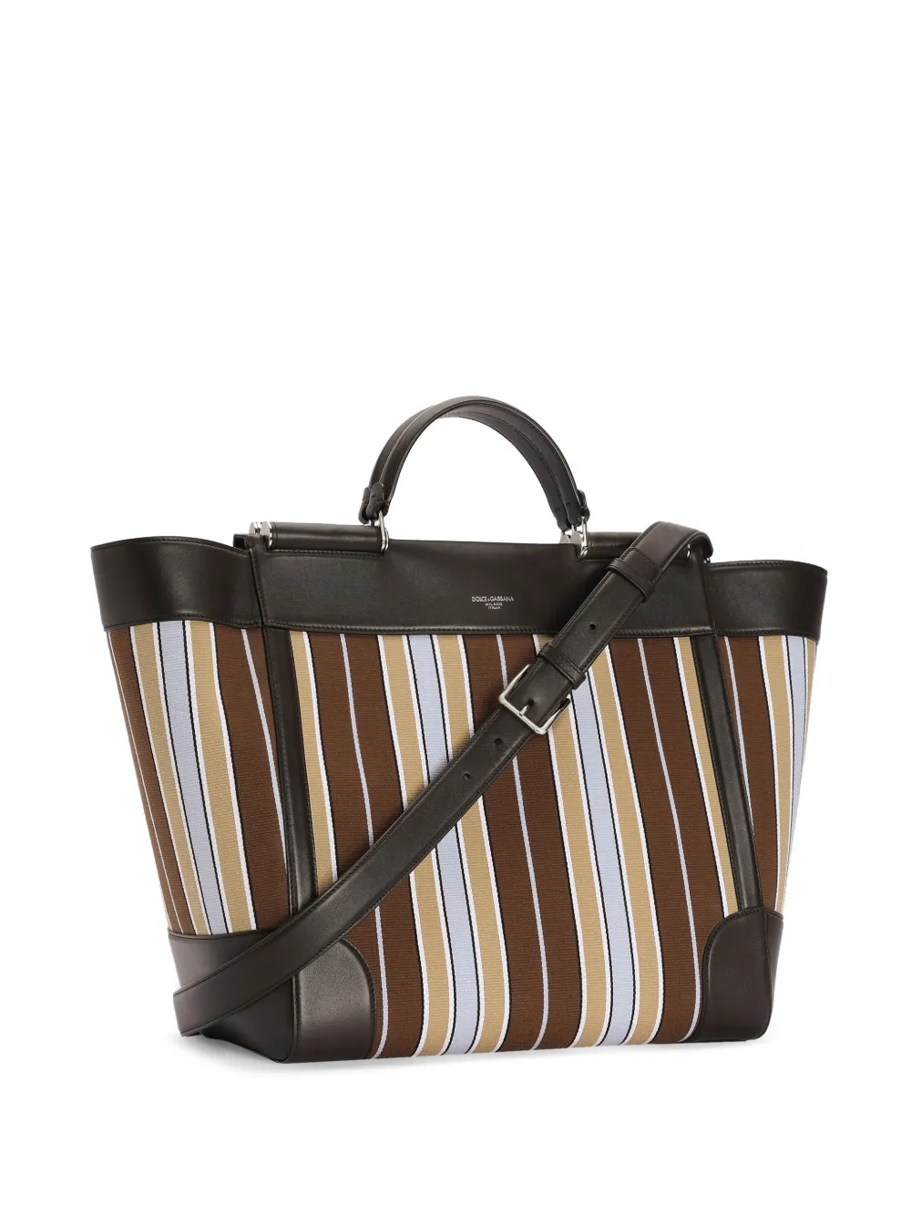 Dolce & Gabbana Sicily stoffen shopper met jacquard Bruin