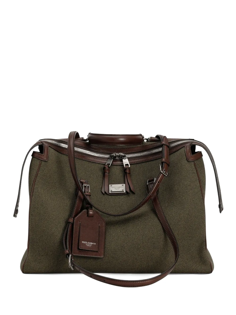 Dolce & Gabbana Borsa tote Vittoria con zip - Verde