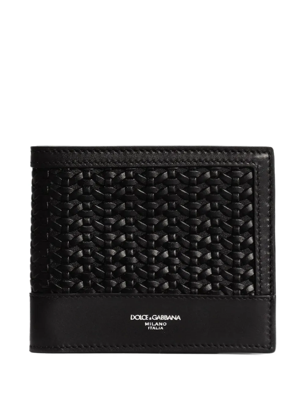 Dolce & Gabbana bi-fold woven wallet - Nero