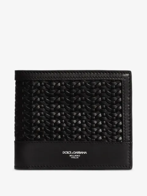 Dolce & Gabbana Woven plongé calfskin wallet