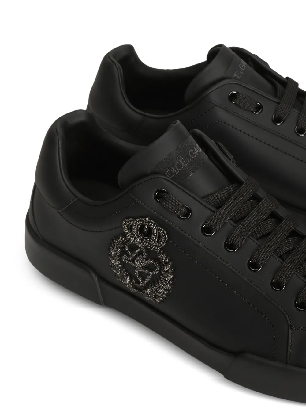 Dolce & Gabbana Sneakers met logo-applicatie Zwart