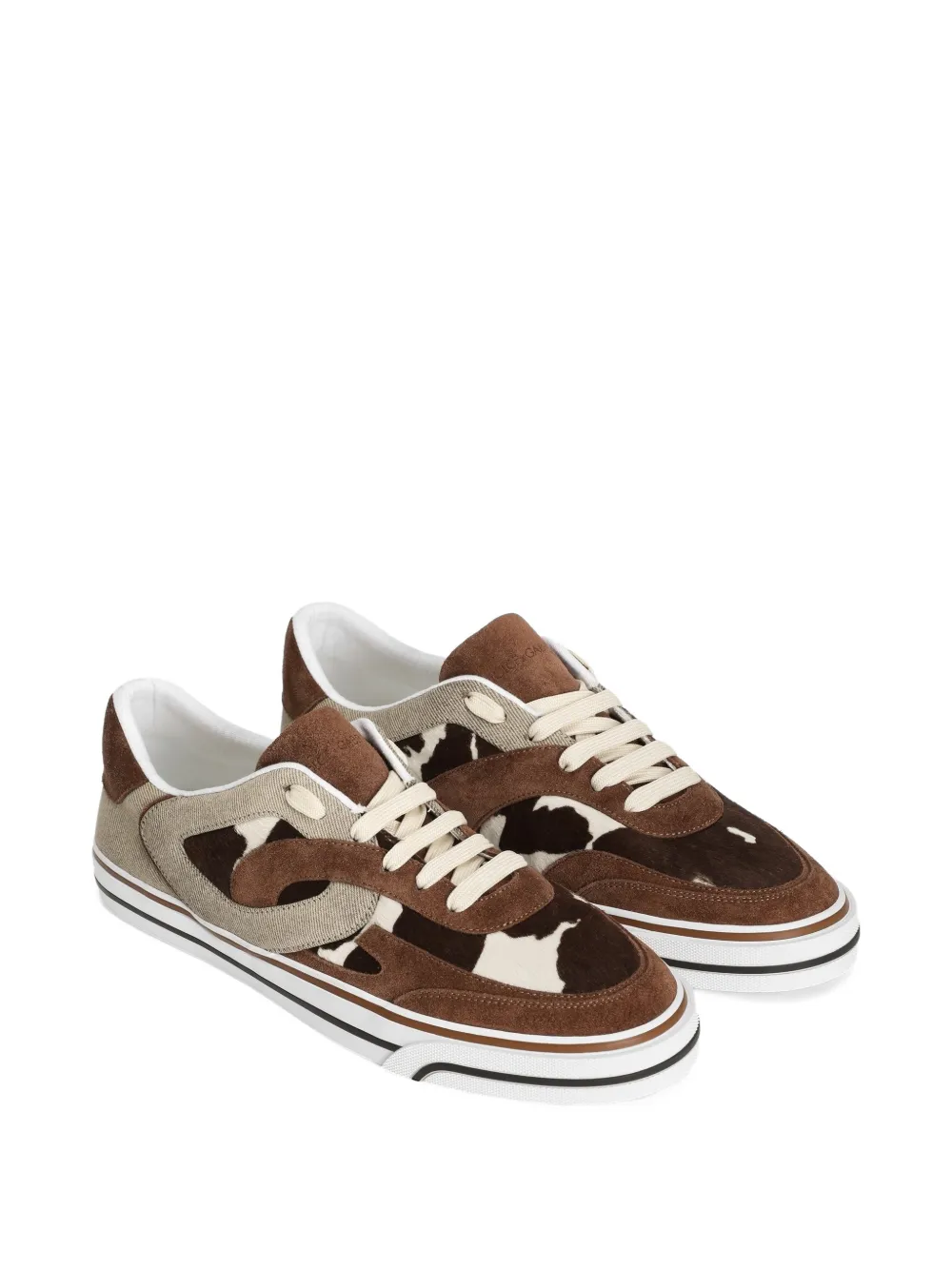 Dolce & Gabbana DG Sailing sneakers in geprinte pony Bruin