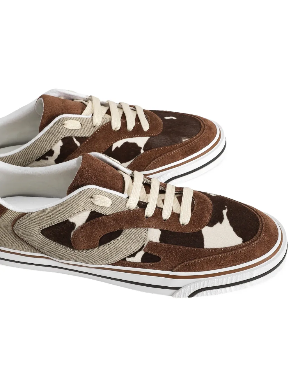 Dolce & Gabbana DG Sailing sneakers in geprinte pony Bruin