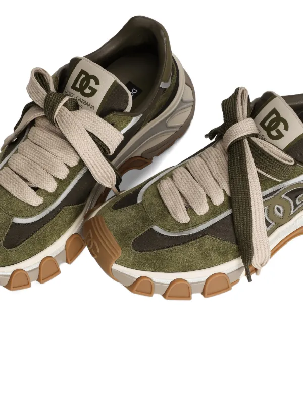 Dolce & Gabbana DG Country Road Fabric Sneakers | Green | FARFETCH