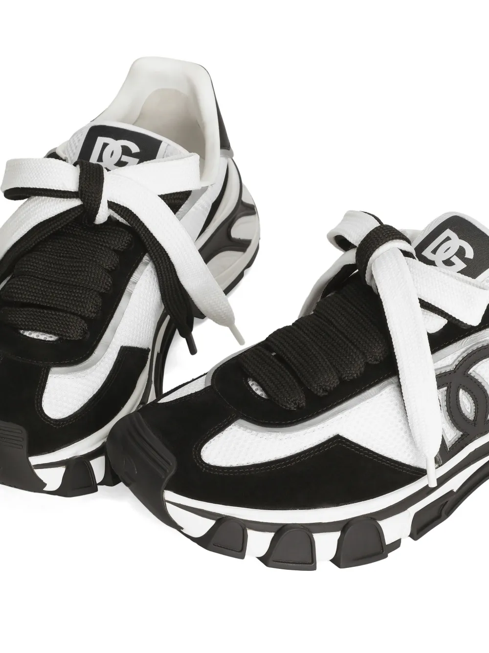 Dolce & Gabbana DG Country Road nylon en leren sneakers Wit