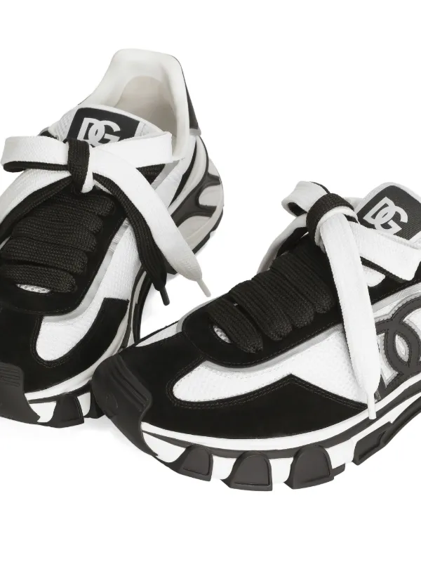 Dolce & Gabbana DG Country Road Nylon And Leather Sneakers | White