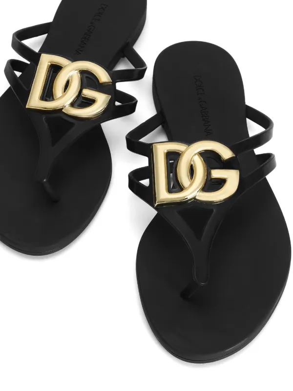 Dolce & Gabbana Logo Slides | Black | FARFETCH ZA