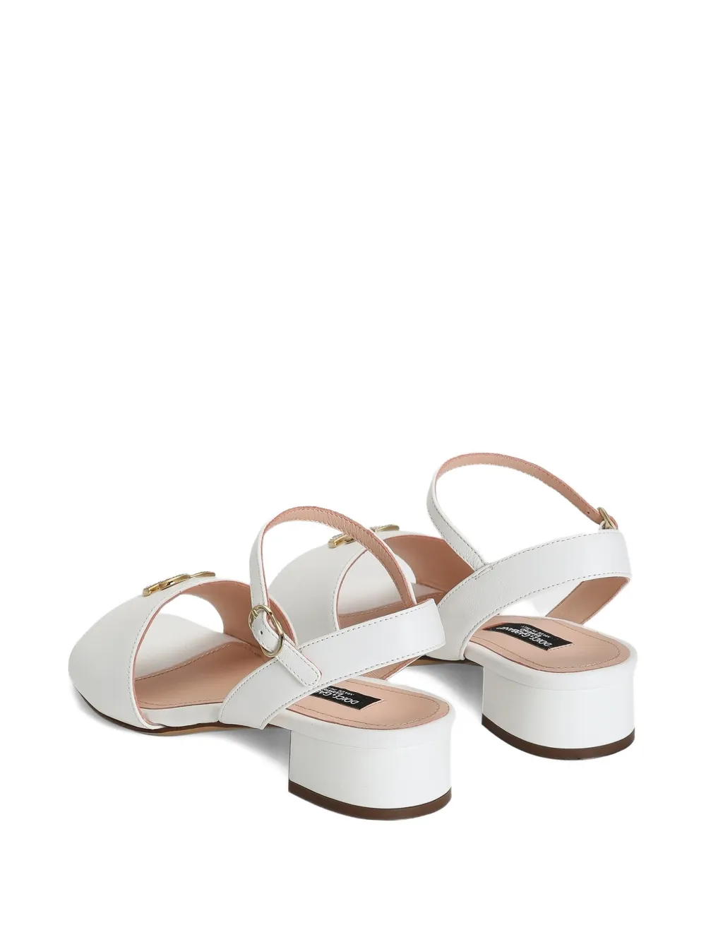 Dolce & Gabbana Kids Sandalen met logoplakkaat Wit