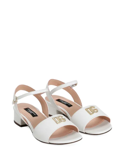 Dolce & Gabbana Kids sandalias con placa del logo