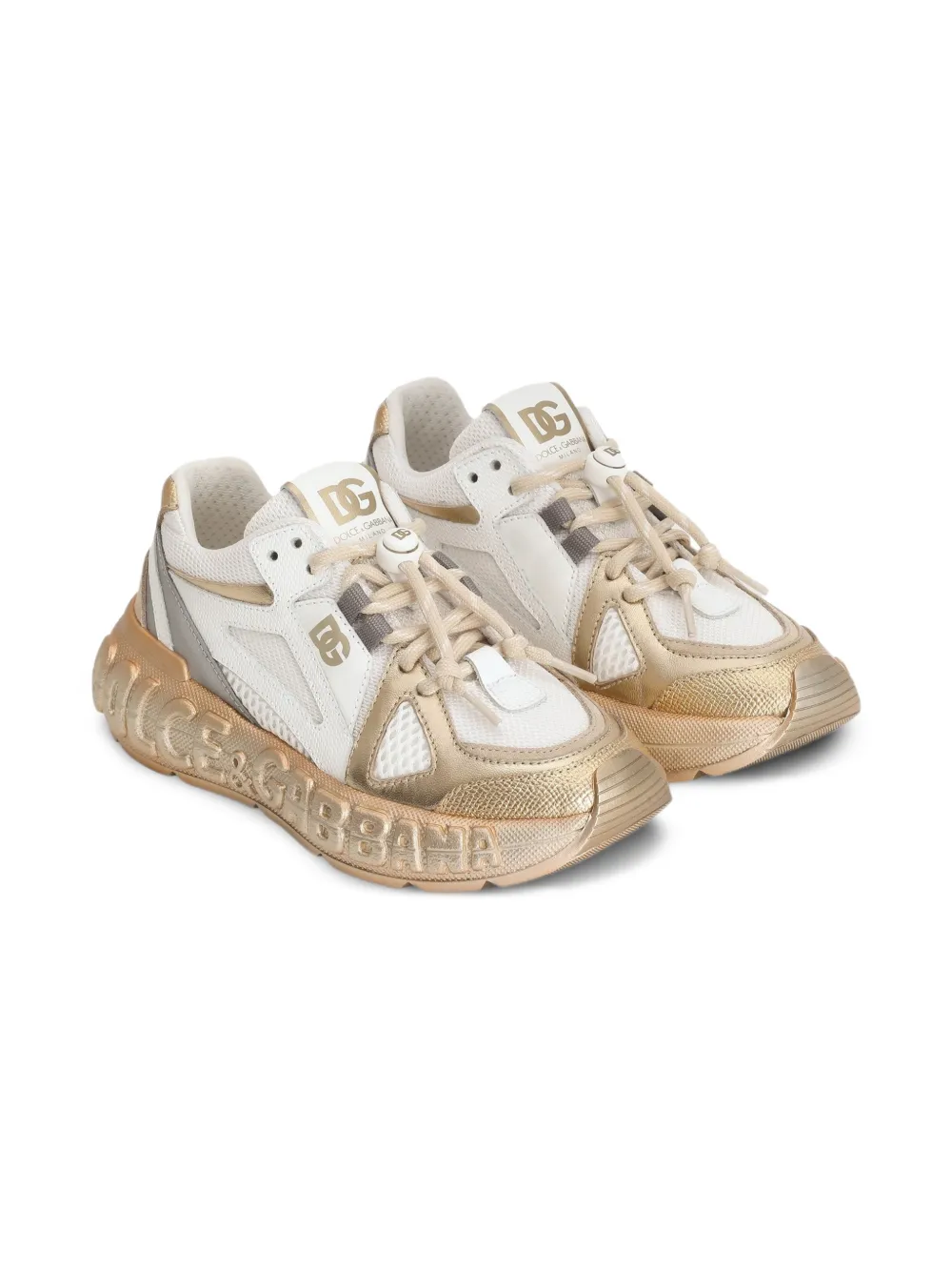Dolce & Gabbana Kids Sneakers con logo - Bianco
