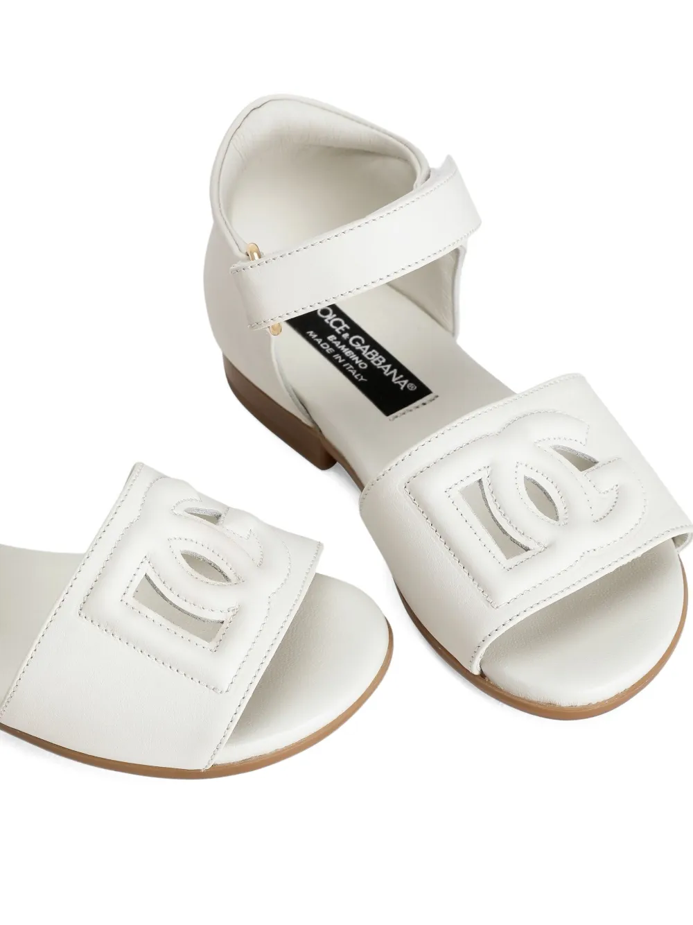 Dolce & Gabbana Kids Sandalen met DG-reliëf Wit