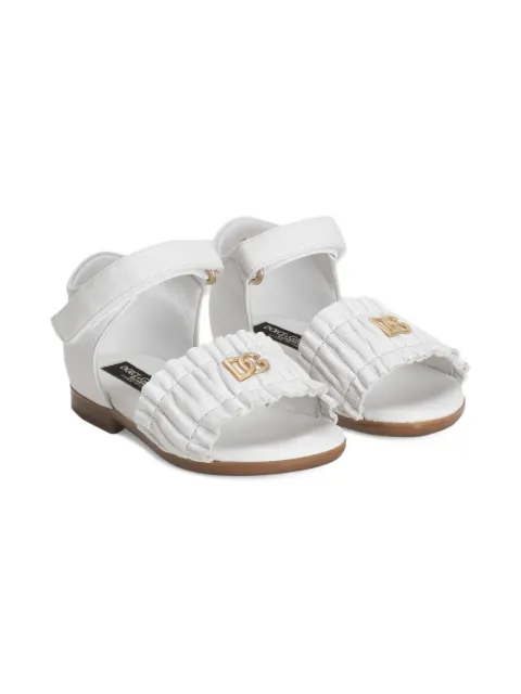 Dolce & Gabbana Kids sandalias fruncidas con logo